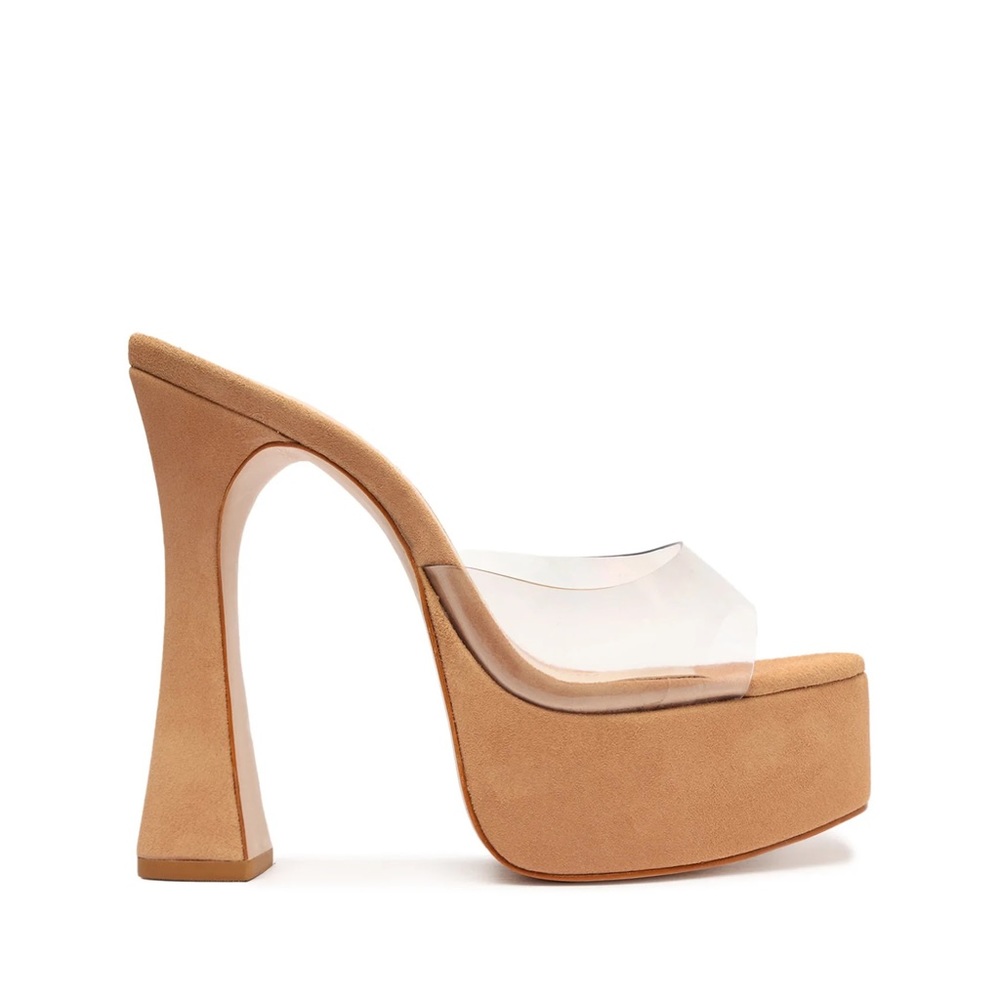 Schutz Haila Vinyl & Suede Sandal